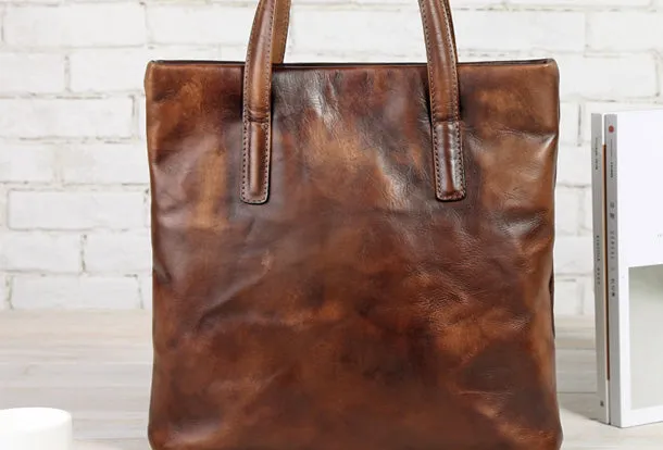 Handmade Leather handbag shoulder bag large tote for women leather shopper bag