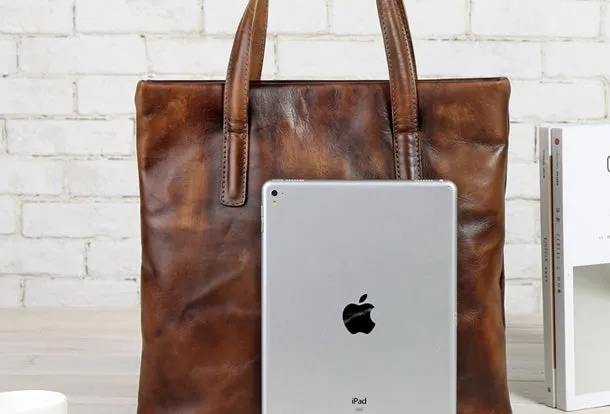 Handmade Leather handbag shoulder bag large tote for women leather shopper bag