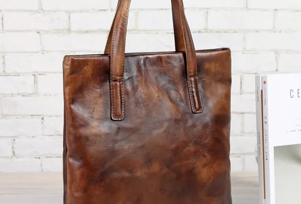 Handmade Leather handbag shoulder bag large tote for women leather shopper bag