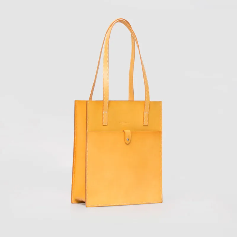 Handmade Leather handbag shoulder tote bag yellow red brown for women leather shopper bag