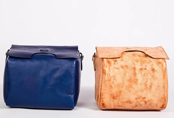 Handmade Leather Purse Cute Cube Bag Crossbody Bag Shoulder Bag Purse For Women