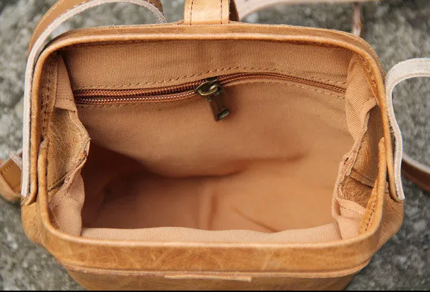 Handmade vintage small purse leather black bag brown shoulder bag crossbody for women