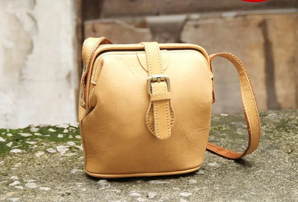 Handmade vintage small purse leather black bag brown shoulder bag crossbody for women