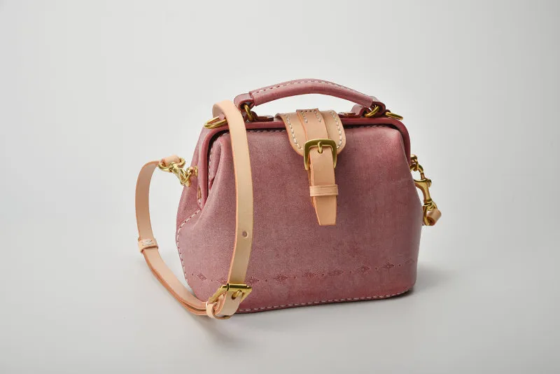 Handmade Womens Red Leather Small doctor Purse Red shoulder doctor bags for women
