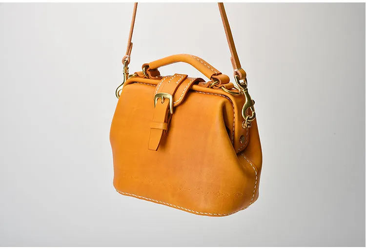 Handmade Womens Red Leather Small doctor Purse Red shoulder doctor bags for women