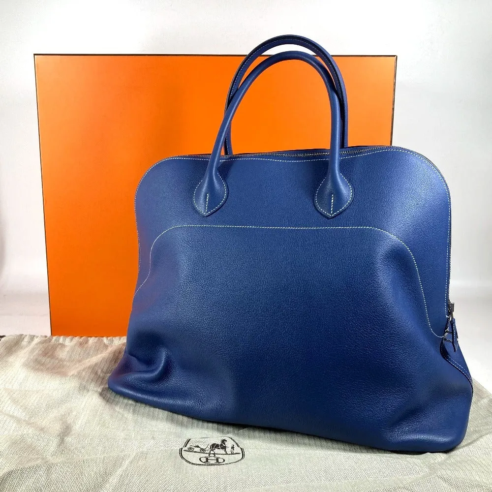 HERMES Handbag Calf leather blue Shoulder Bag Shoulder Bag Bolide Relax 45 unisex(Unisex) Used