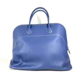 HERMES Handbag Calf leather blue Shoulder Bag Shoulder Bag Bolide Relax 45 unisex(Unisex) Used