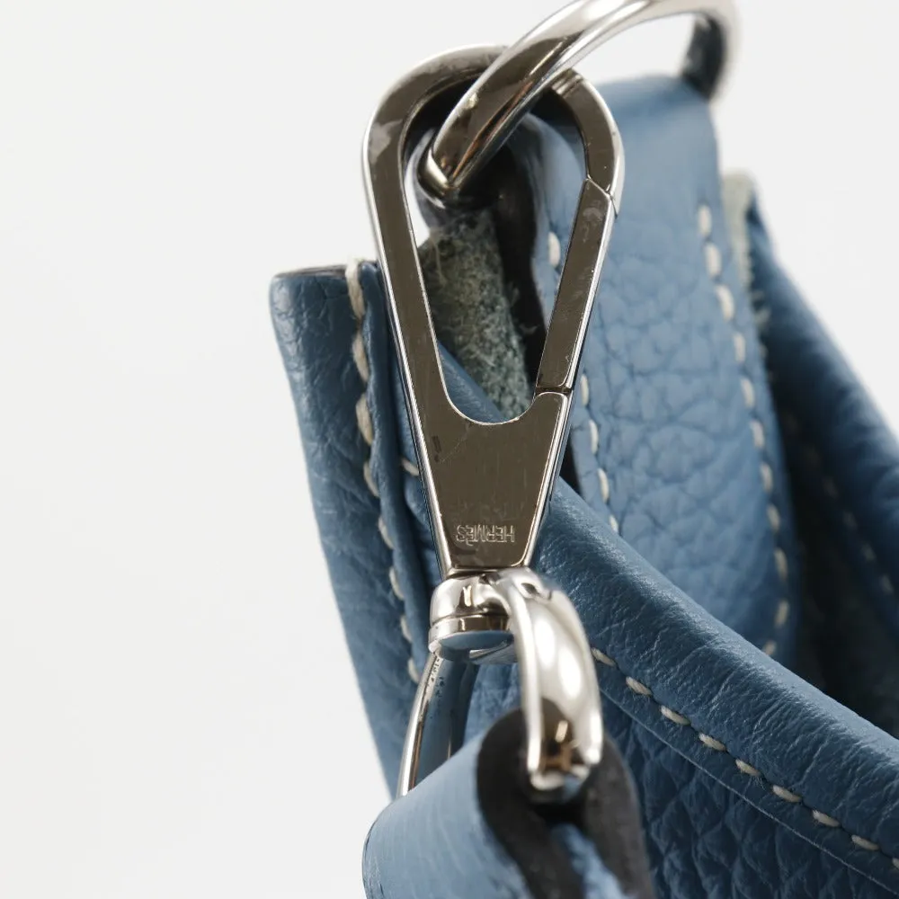 HERMES Shoulder Bag Taurillon Clemence light blue Evelyn 3PM Women Used