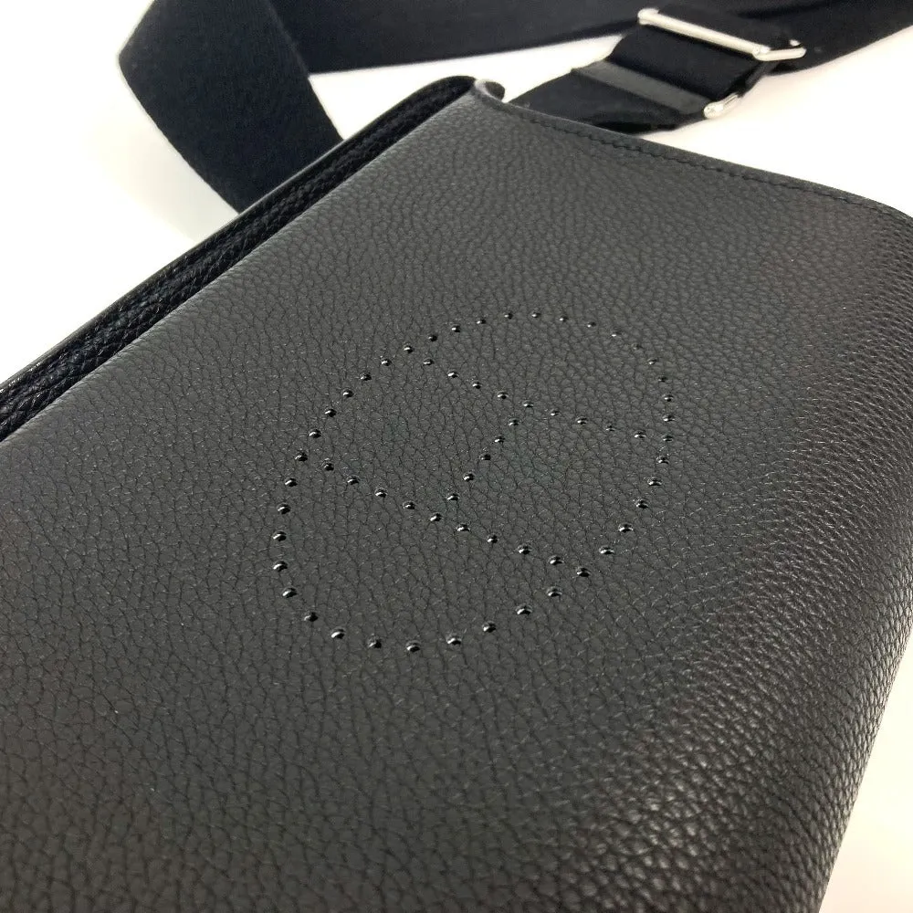HERMES Shoulder Bag Togo black H logo punching Vidoposch