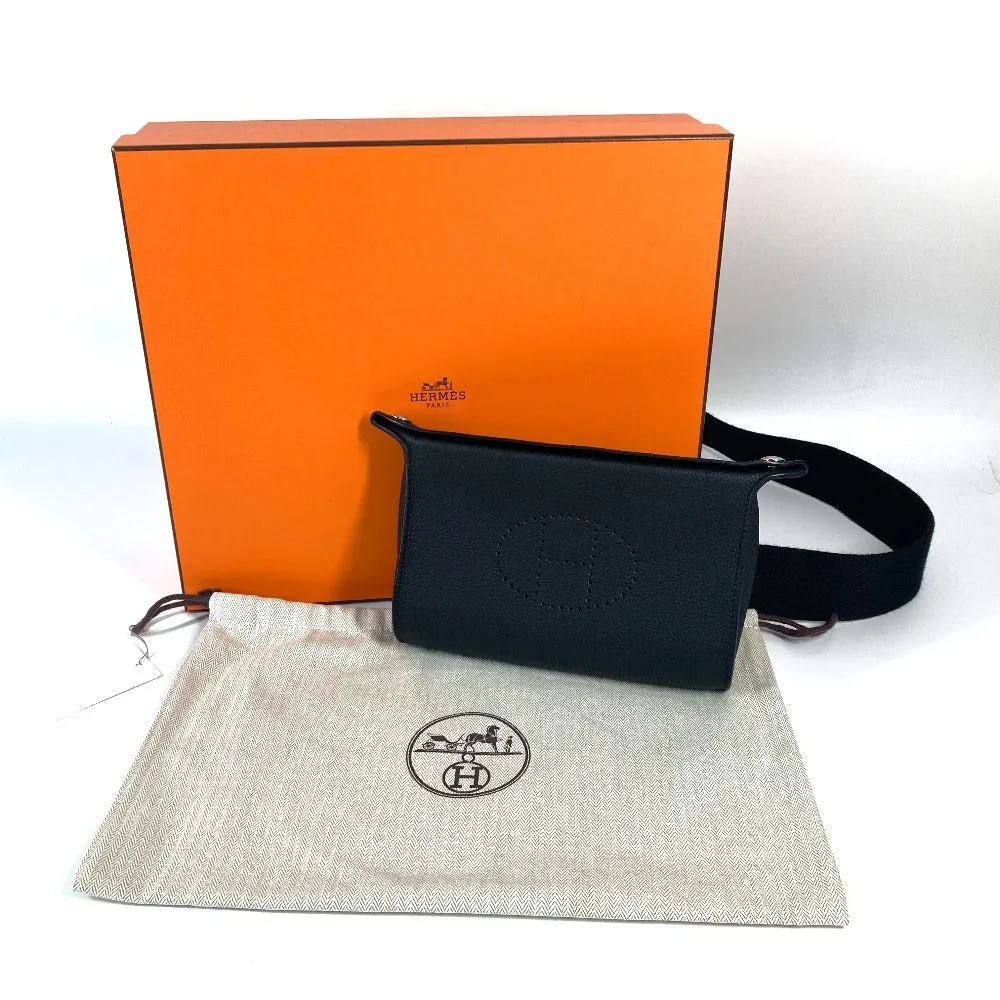HERMES Shoulder Bag Togo black H logo punching Vidoposch