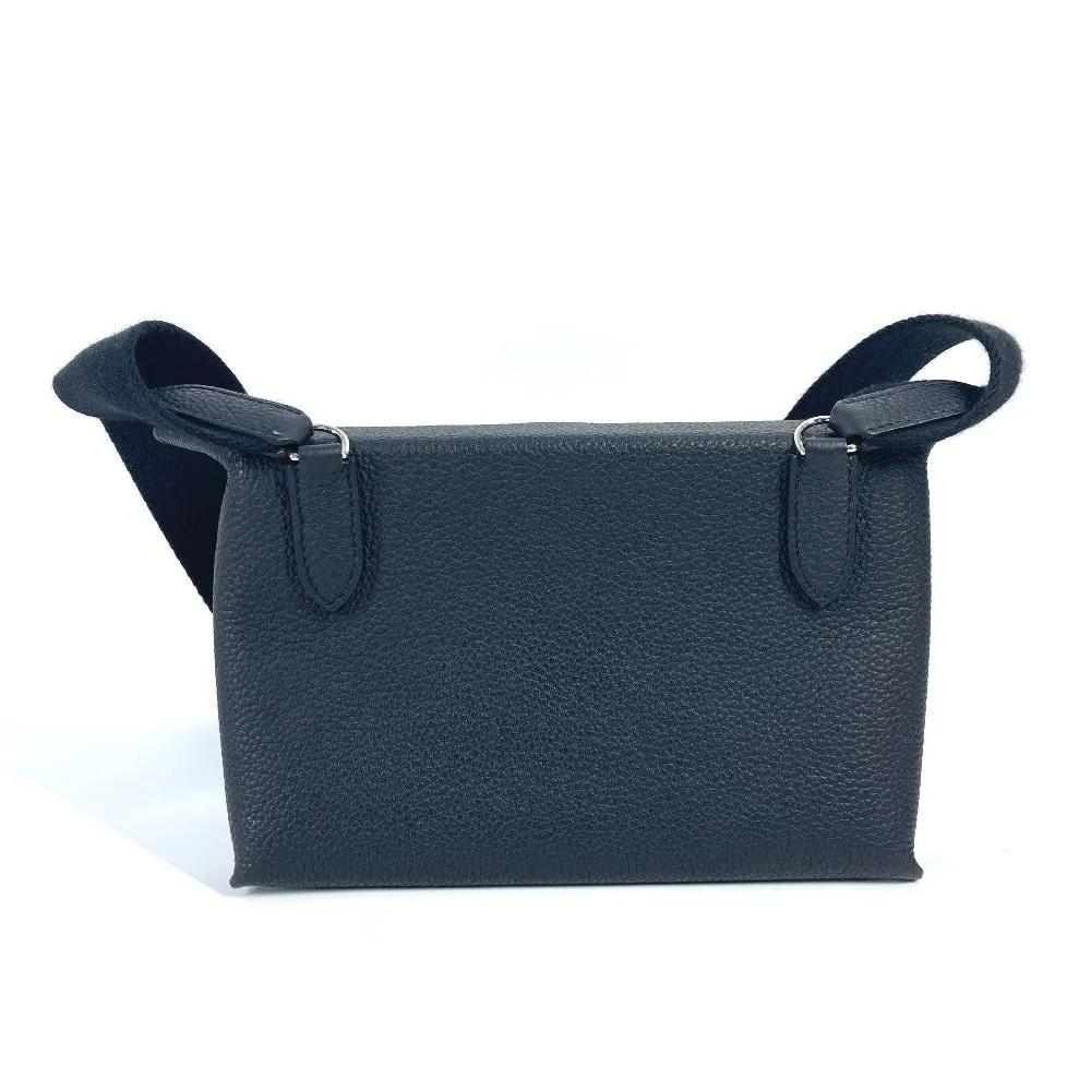HERMES Shoulder Bag Togo black H logo punching Vidoposch