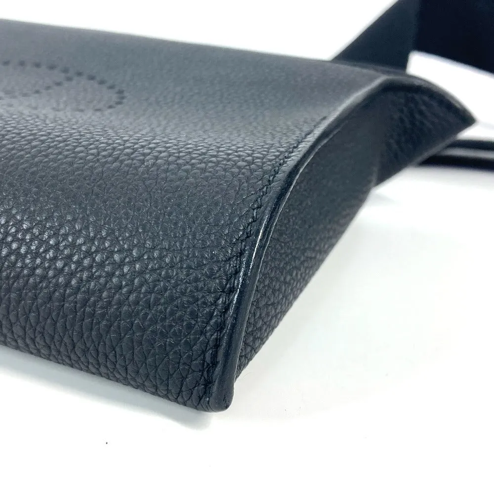 HERMES Shoulder Bag Togo black H logo punching Vidoposch