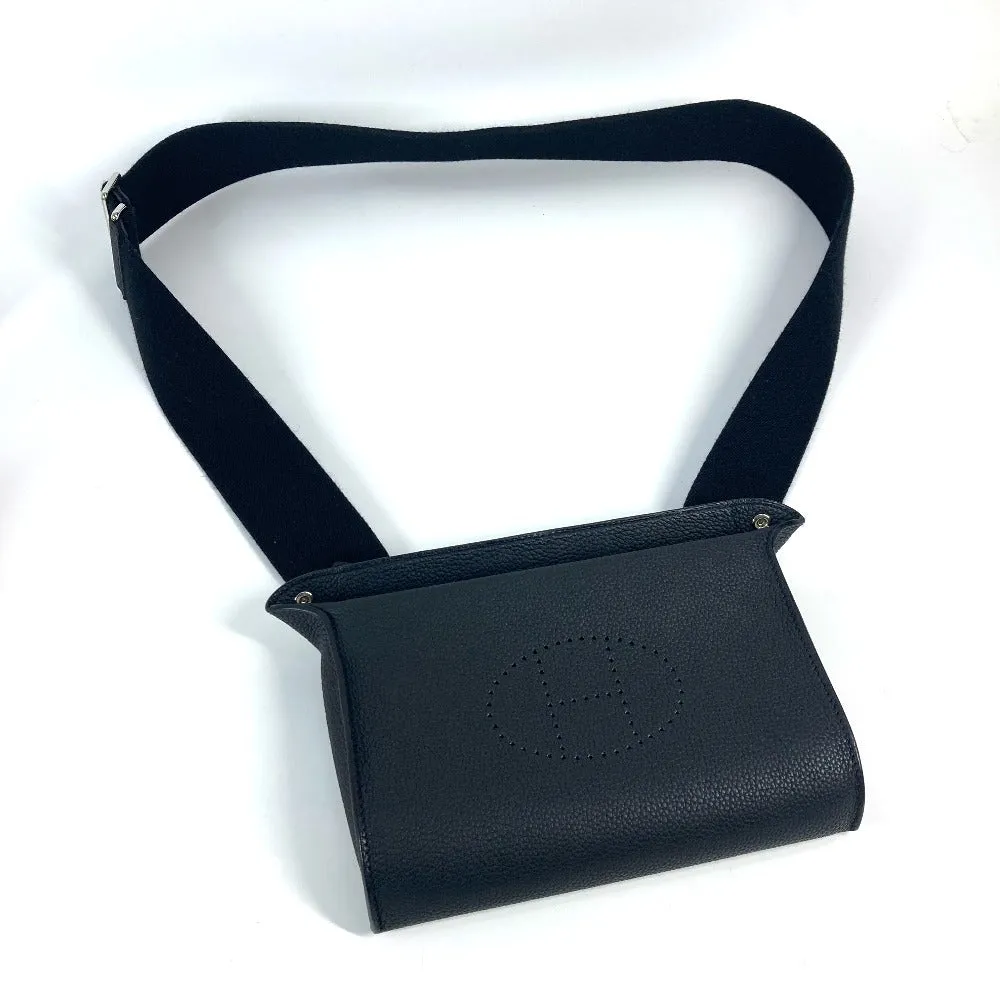 HERMES Shoulder Bag Togo black H logo punching Vidoposch