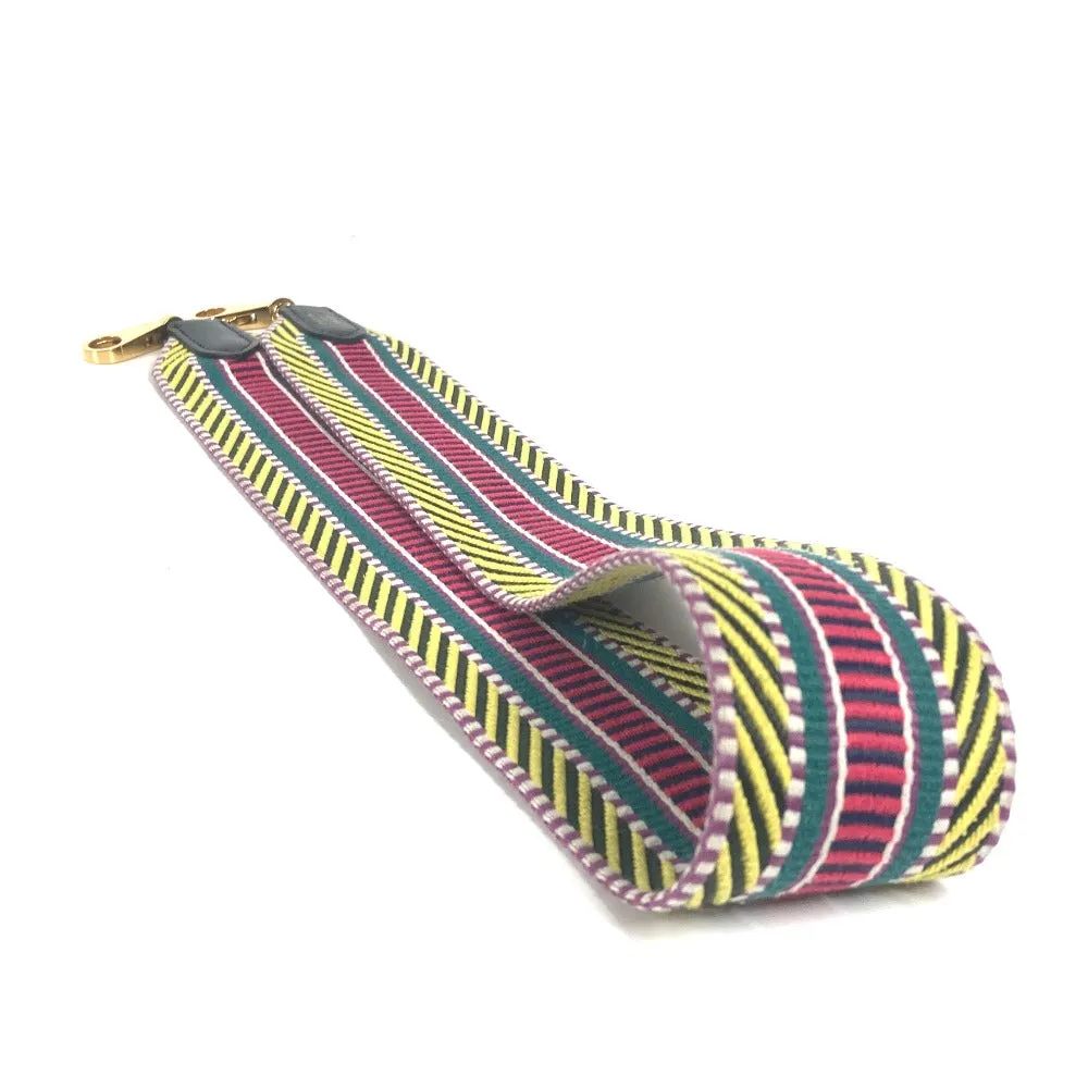 HERMES Shoulder strap Canvas / leather multicolor Sangle Kaval Women Used