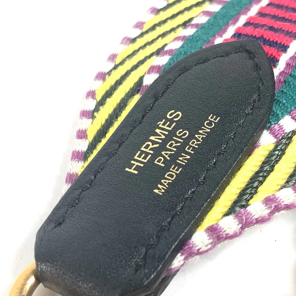 HERMES Shoulder strap Canvas / leather multicolor Sangle Kaval Women Used
