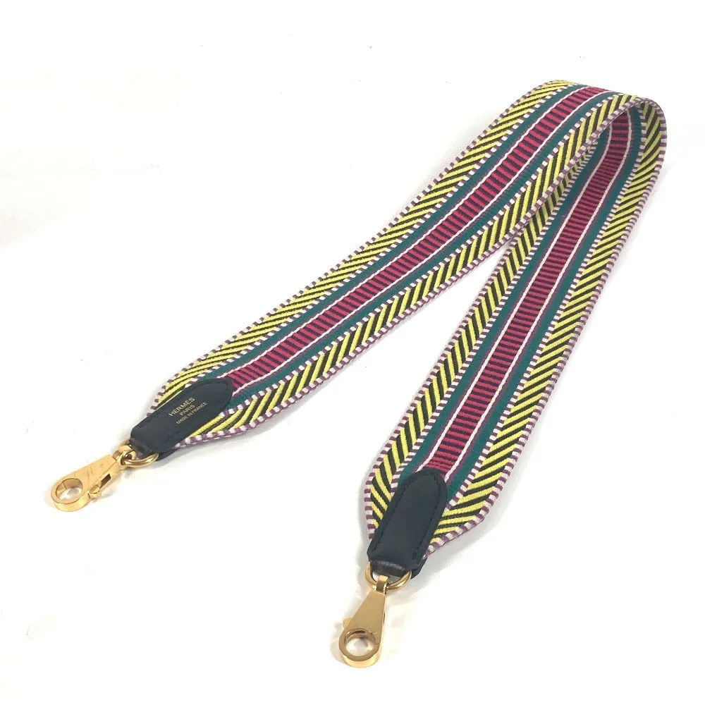 HERMES Shoulder strap Canvas / leather multicolor Sangle Kaval Women Used
