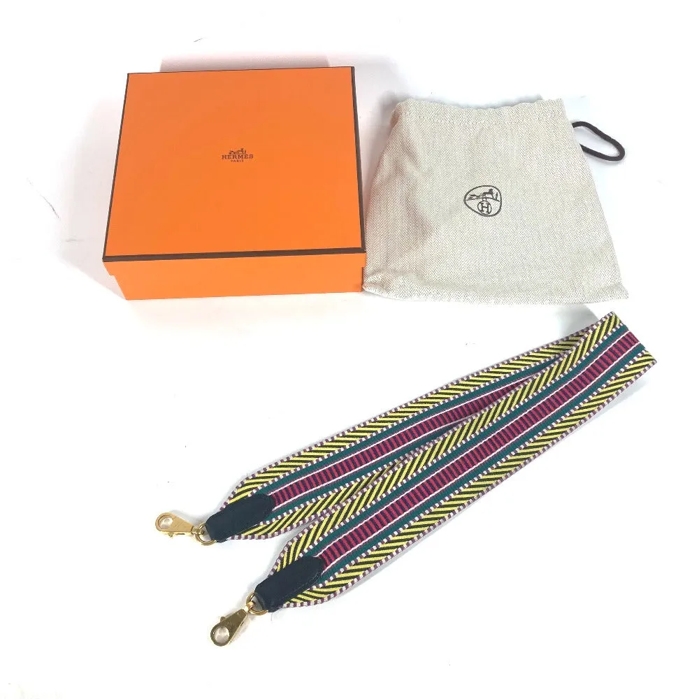 HERMES Shoulder strap Canvas / leather multicolor Sangle Kaval Women Used