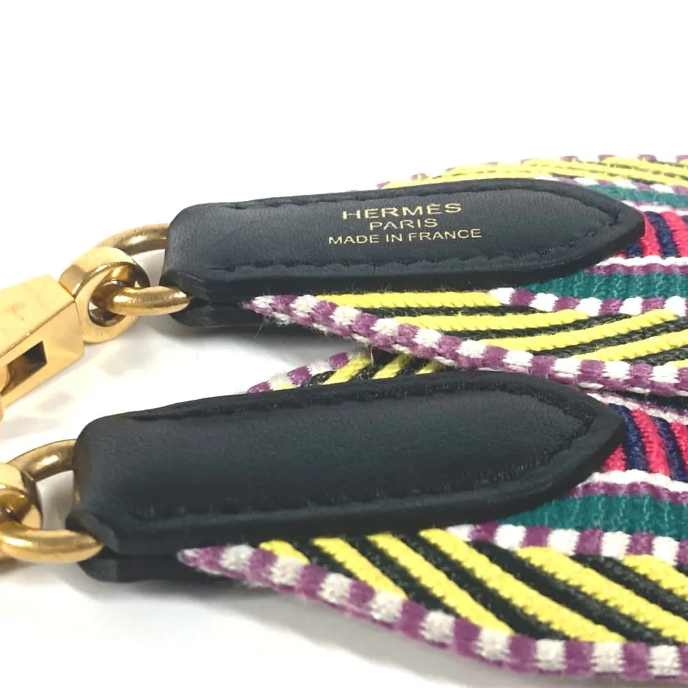 HERMES Shoulder strap Canvas / leather multicolor Sangle Kaval Women Used