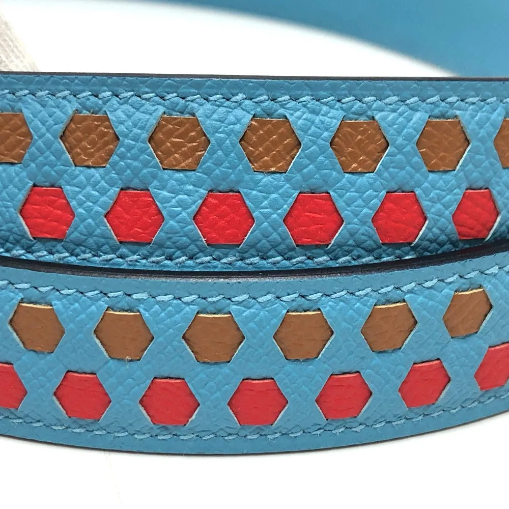 HERMES Shoulder strap Epsom blue bandouliere