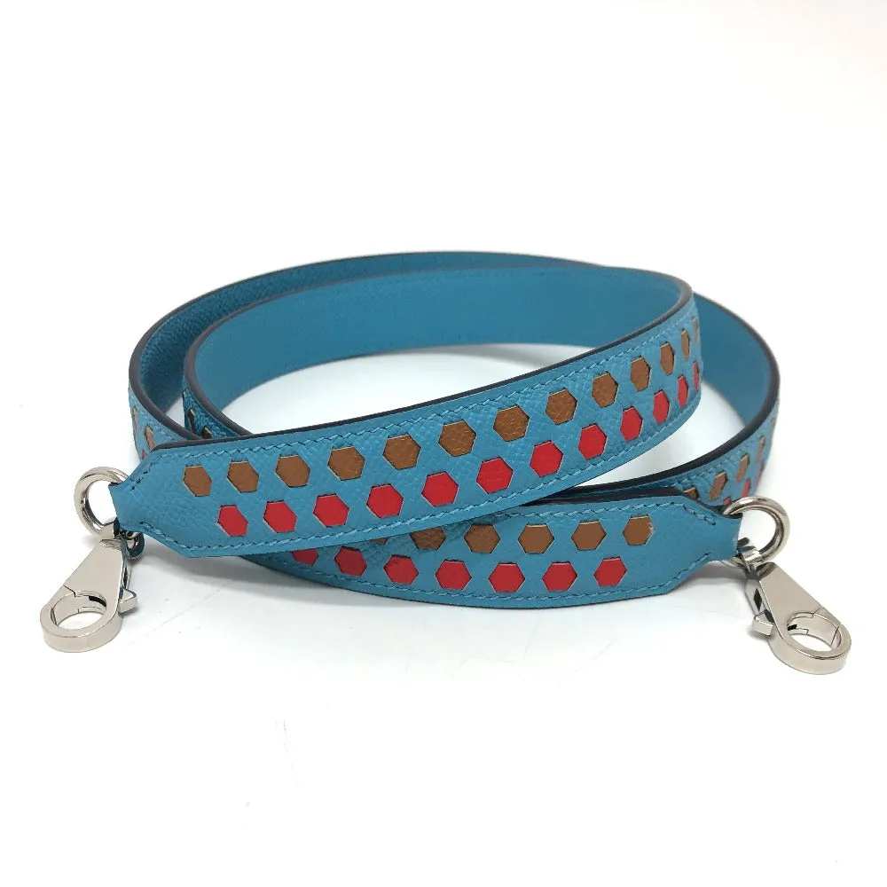 HERMES Shoulder strap Epsom blue bandouliere