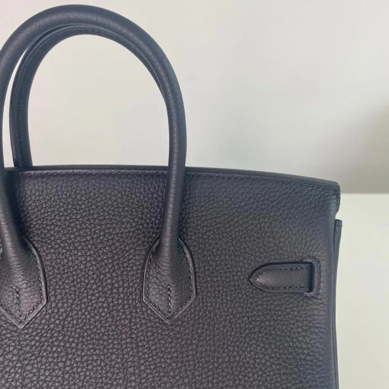 Herm??s Birkin 25 Black Togo Gold Hardware