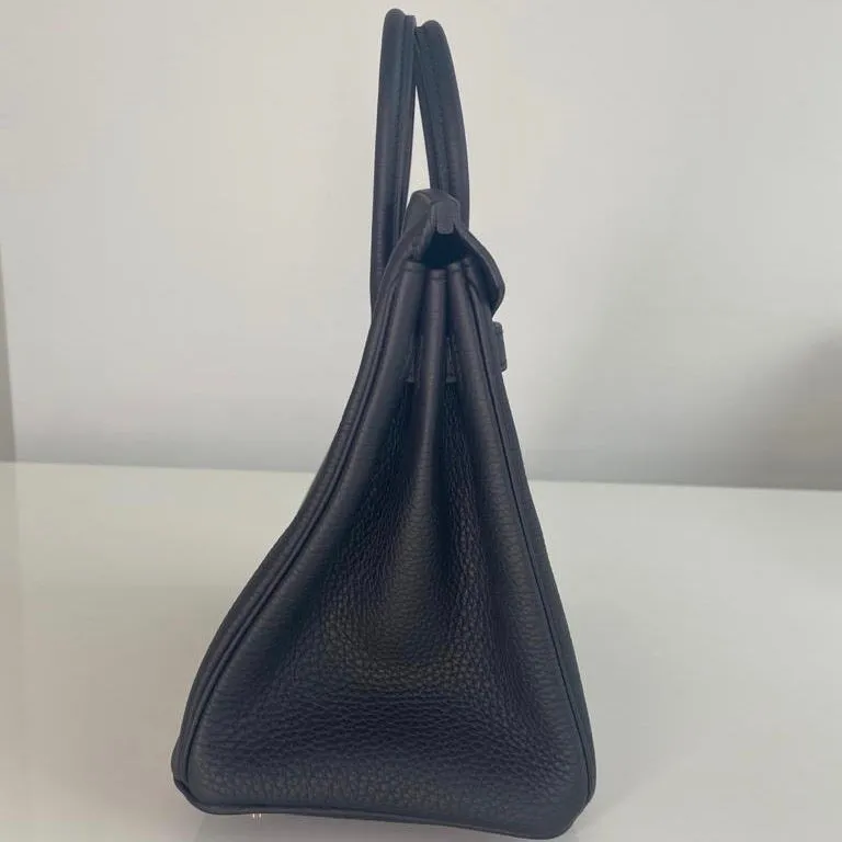 Herm??s Birkin 25 Black Togo Gold Hardware