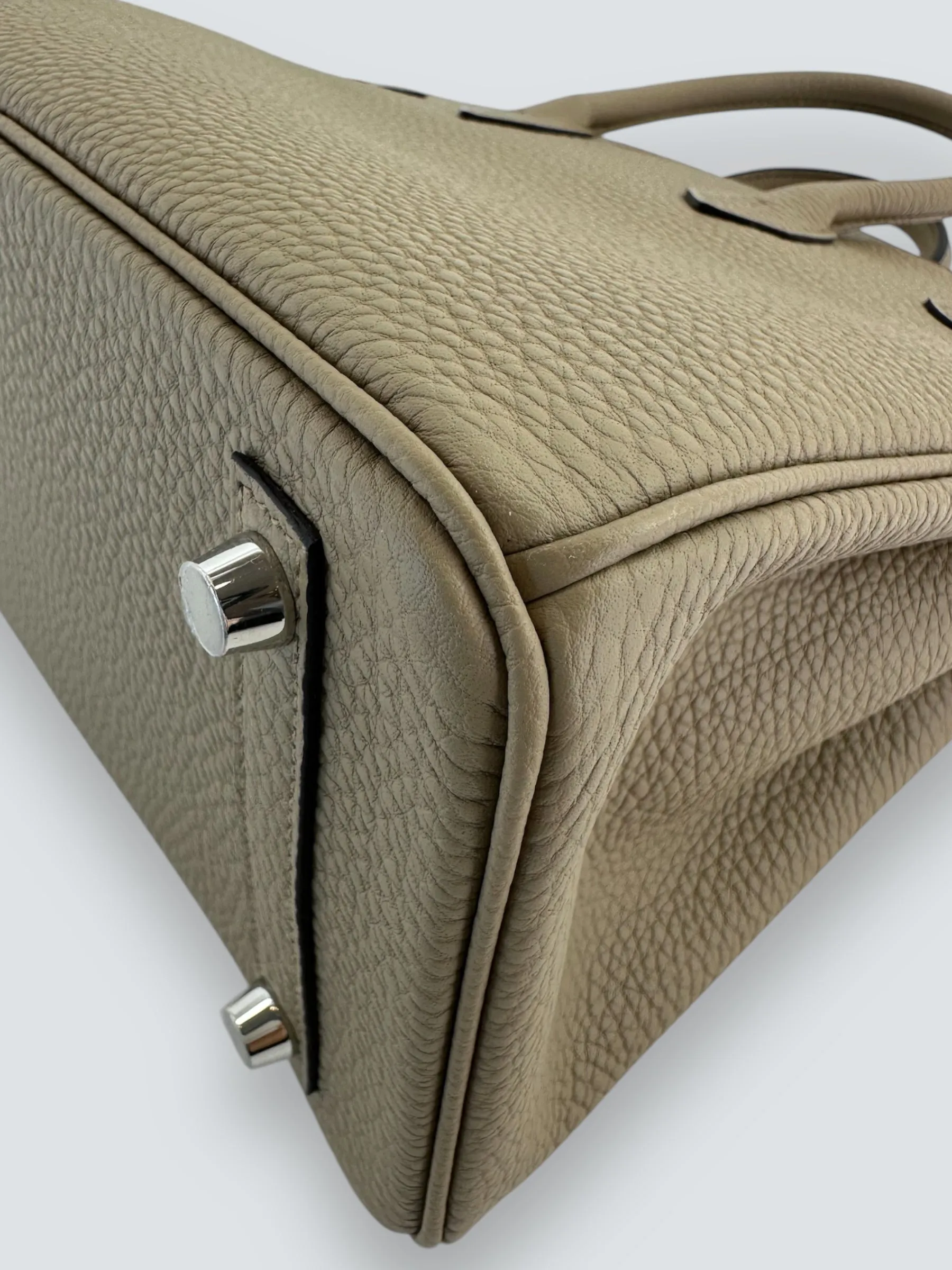 Herm??s Grey Togo Leather Birkin 25 (Palladium Hardware)