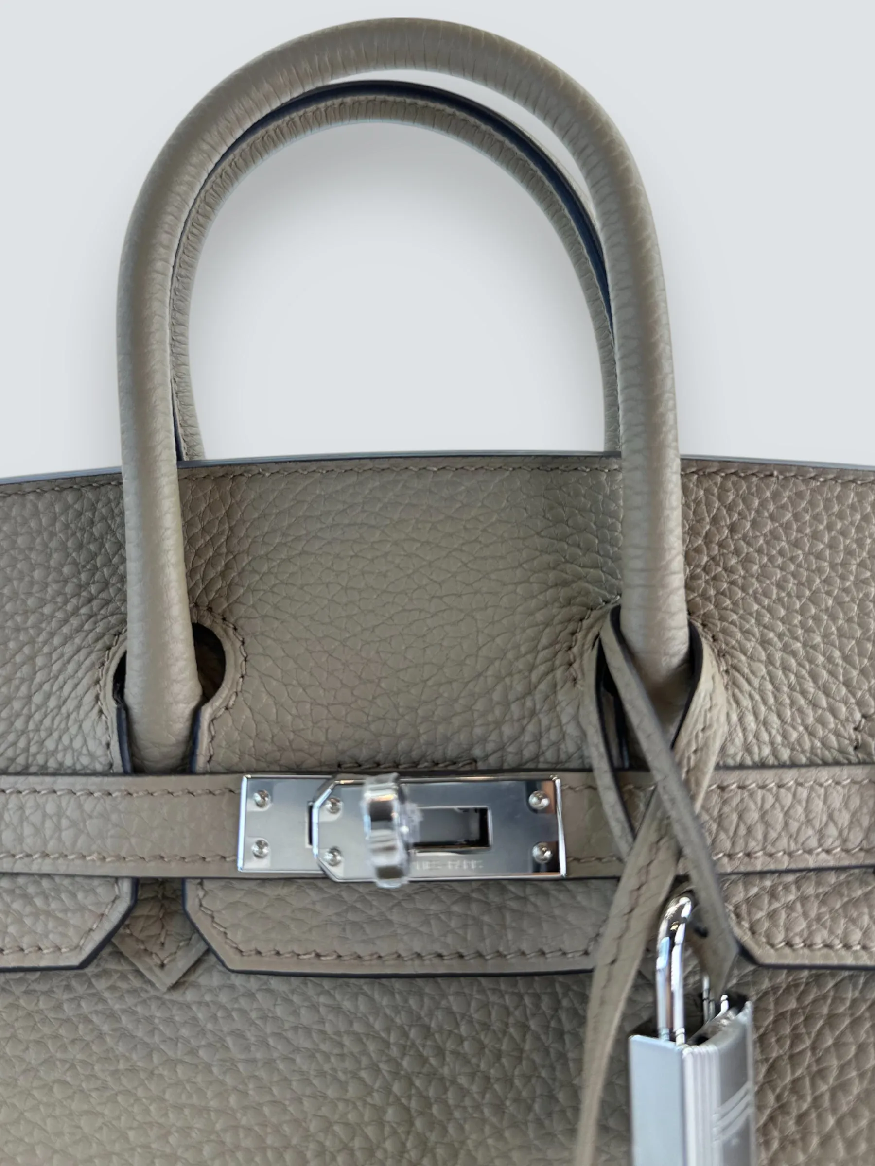 Herm??s Grey Togo Leather Birkin 25 (Palladium Hardware)