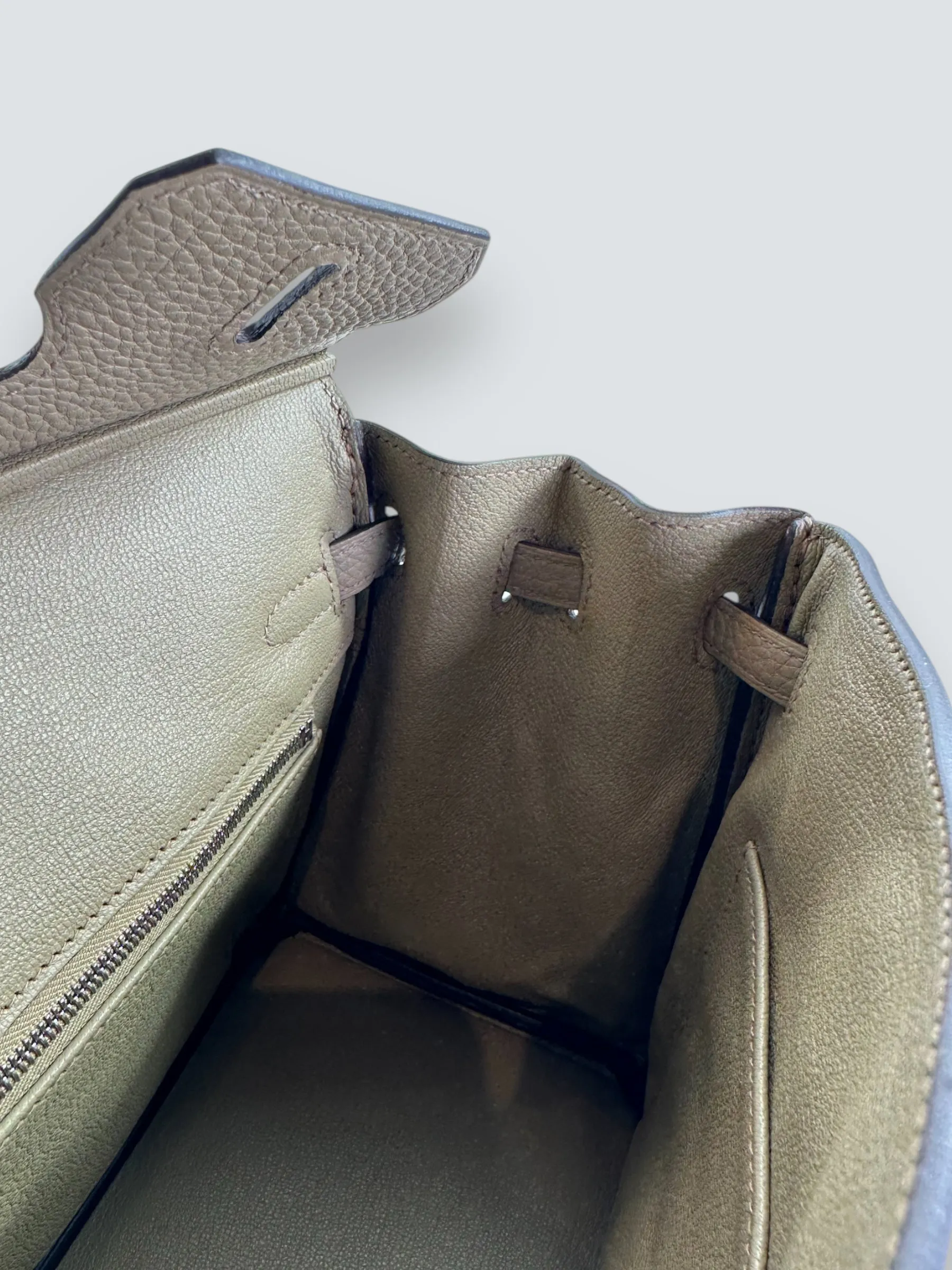 Herm??s Grey Togo Leather Birkin 25 (Palladium Hardware)