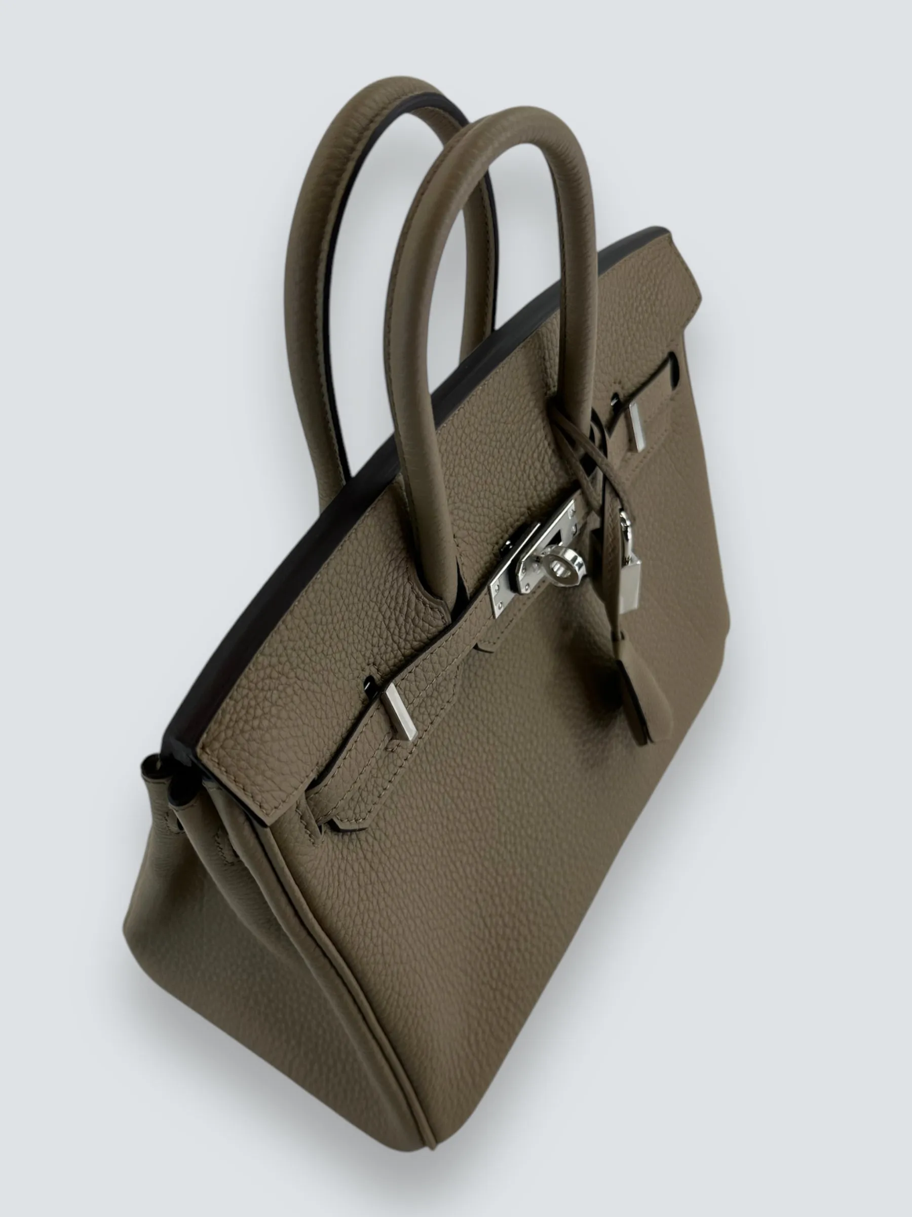 Herm??s Grey Togo Leather Birkin 25 (Palladium Hardware)