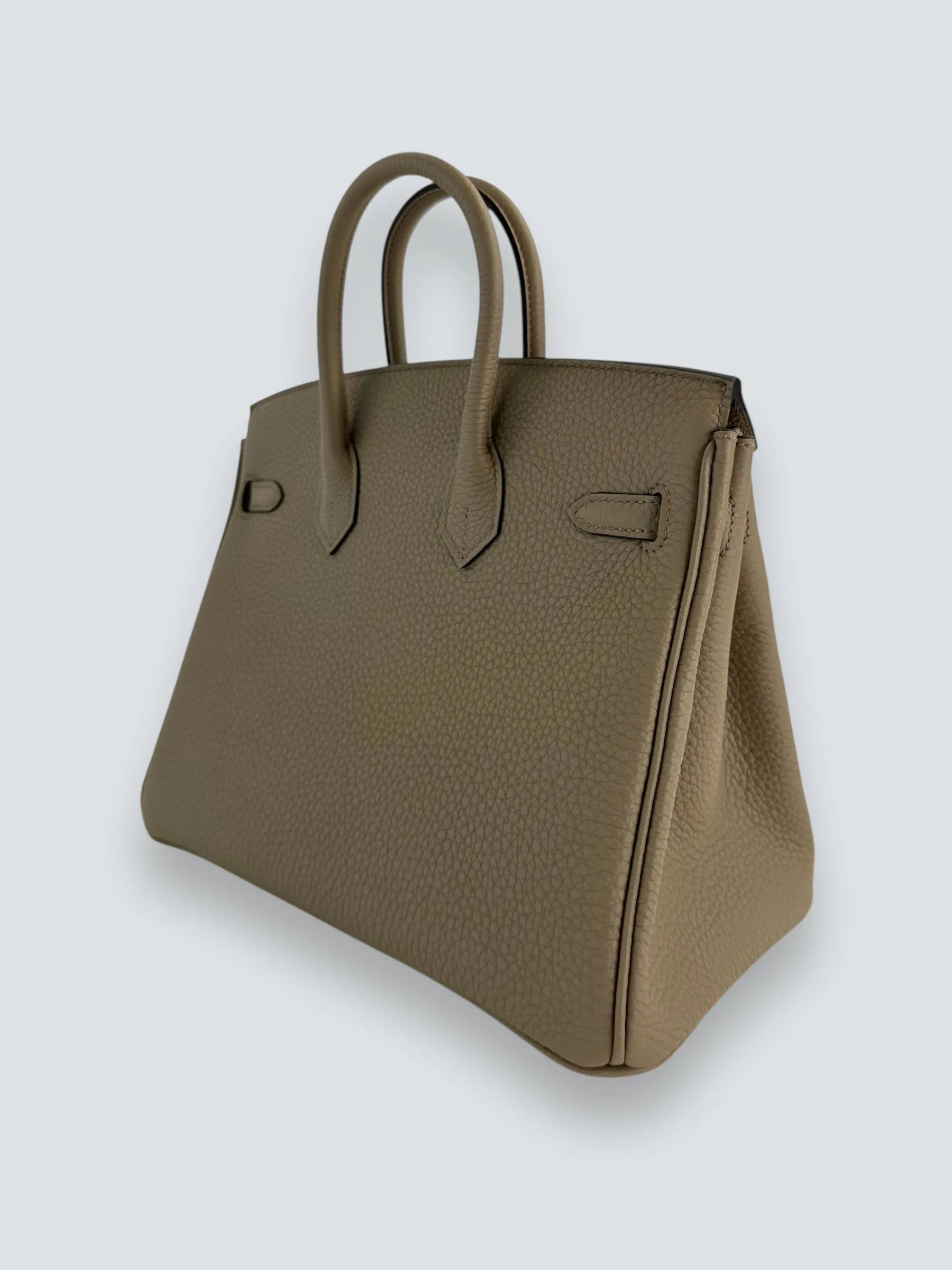 Herm??s Grey Togo Leather Birkin 25 (Palladium Hardware)