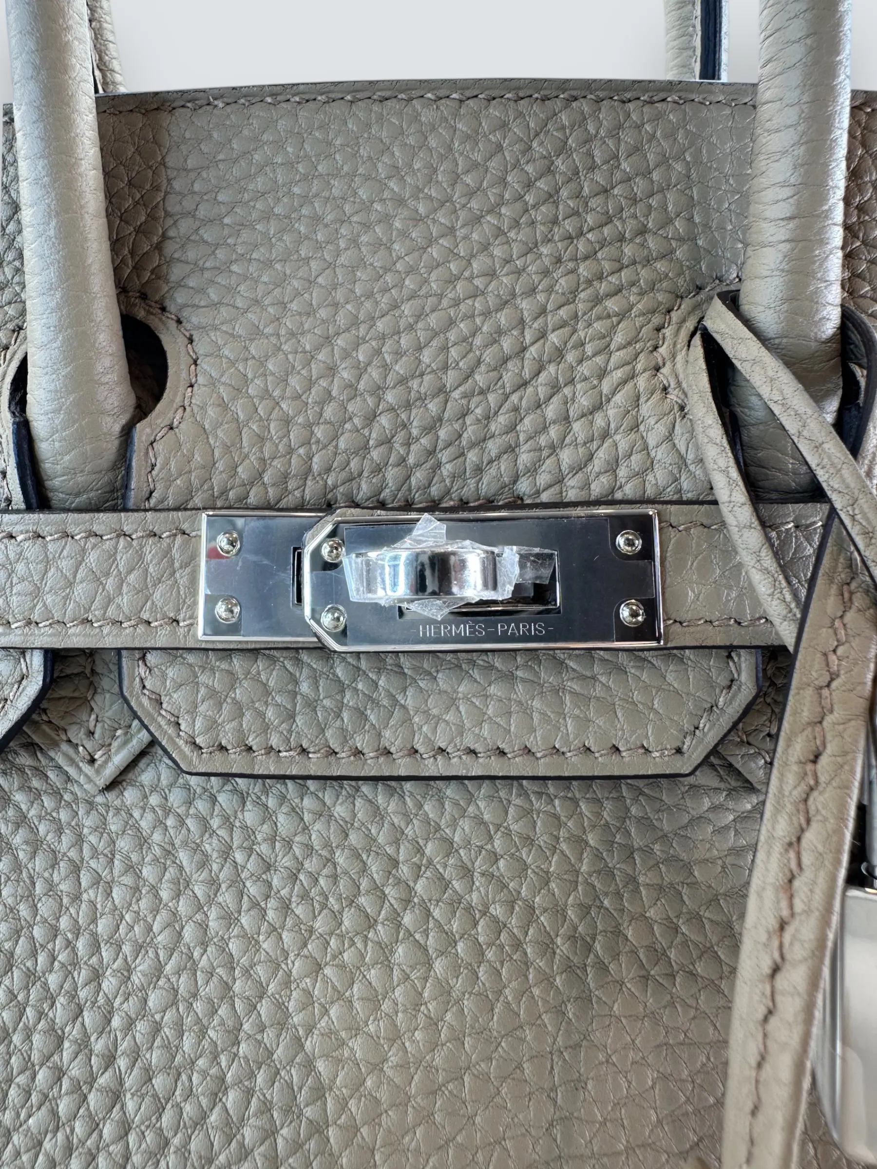 Herm??s Grey Togo Leather Birkin 25 (Palladium Hardware)