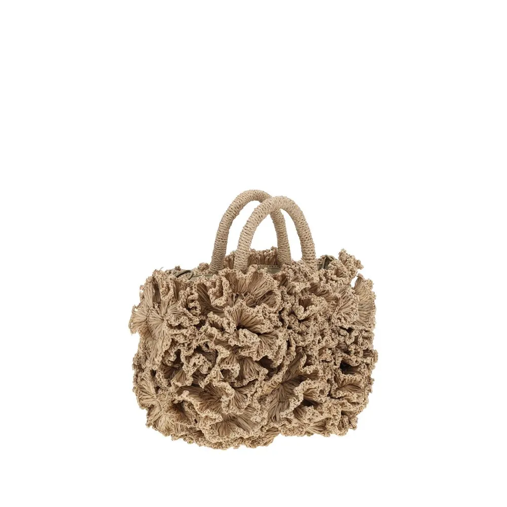 Ibeliv Coral raffia Handbag