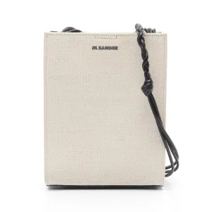 Jil Sander TANGLE Small Canvas Leather Shoulder Bag