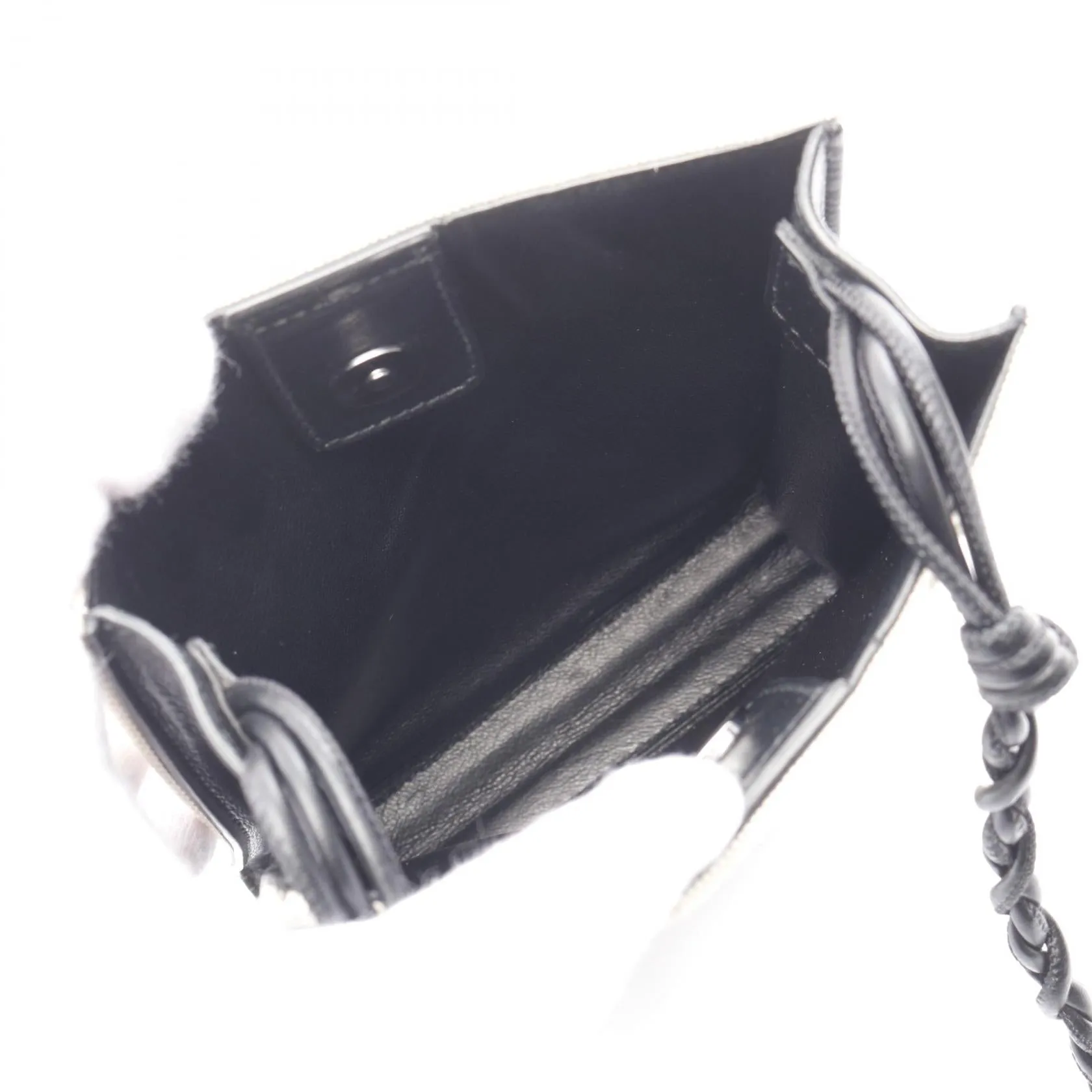 Jil Sander TANGLE Small Canvas Leather Shoulder Bag