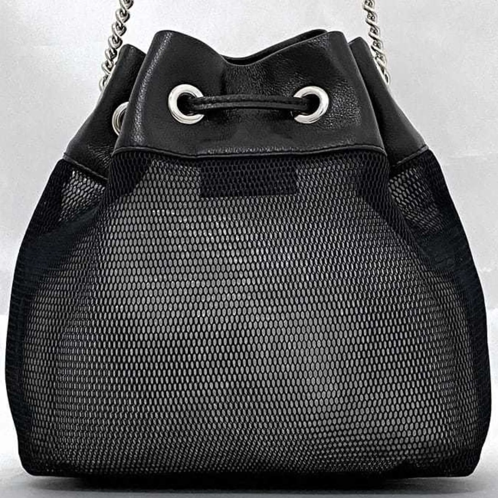 Jimmy Choo  Mesh Leather Shoulder Bag (Pre-Owned)