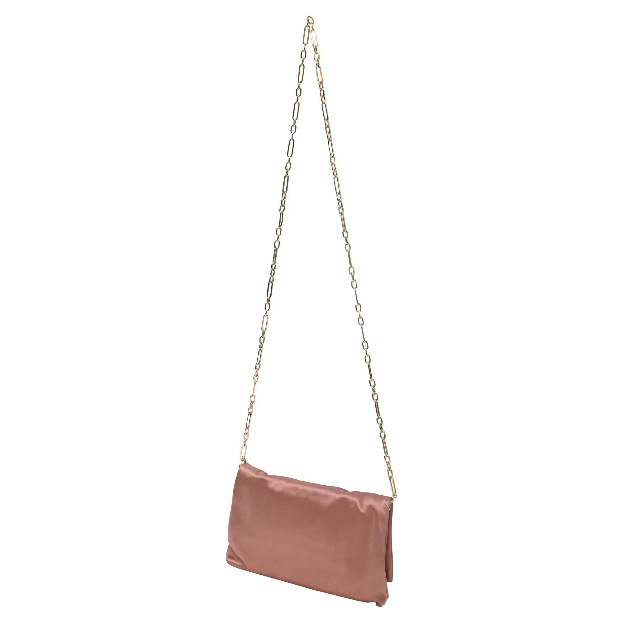 Jimmy Choo Titania Clutch Bag in Pink Satin