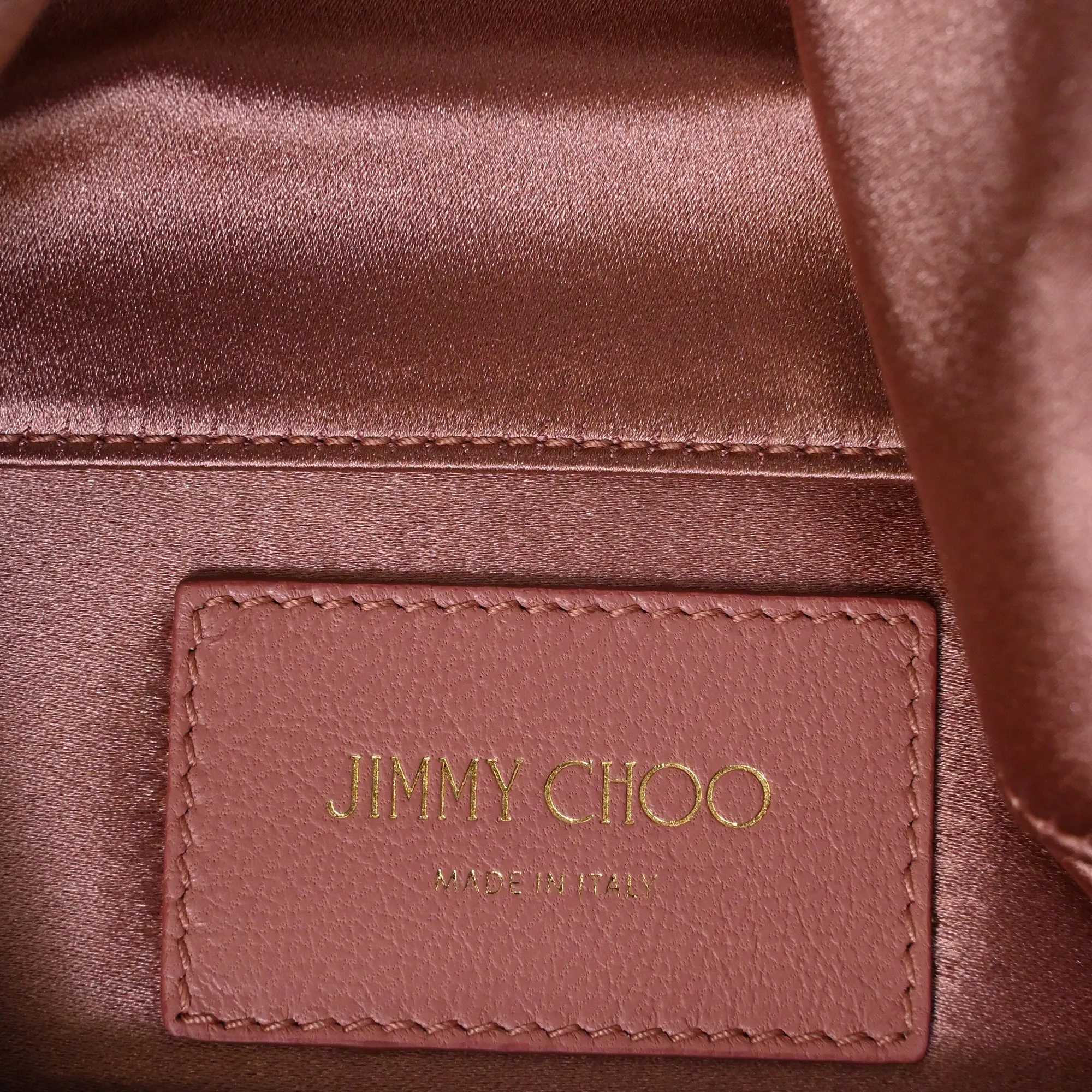 Jimmy Choo Titania Clutch Bag in Pink Satin