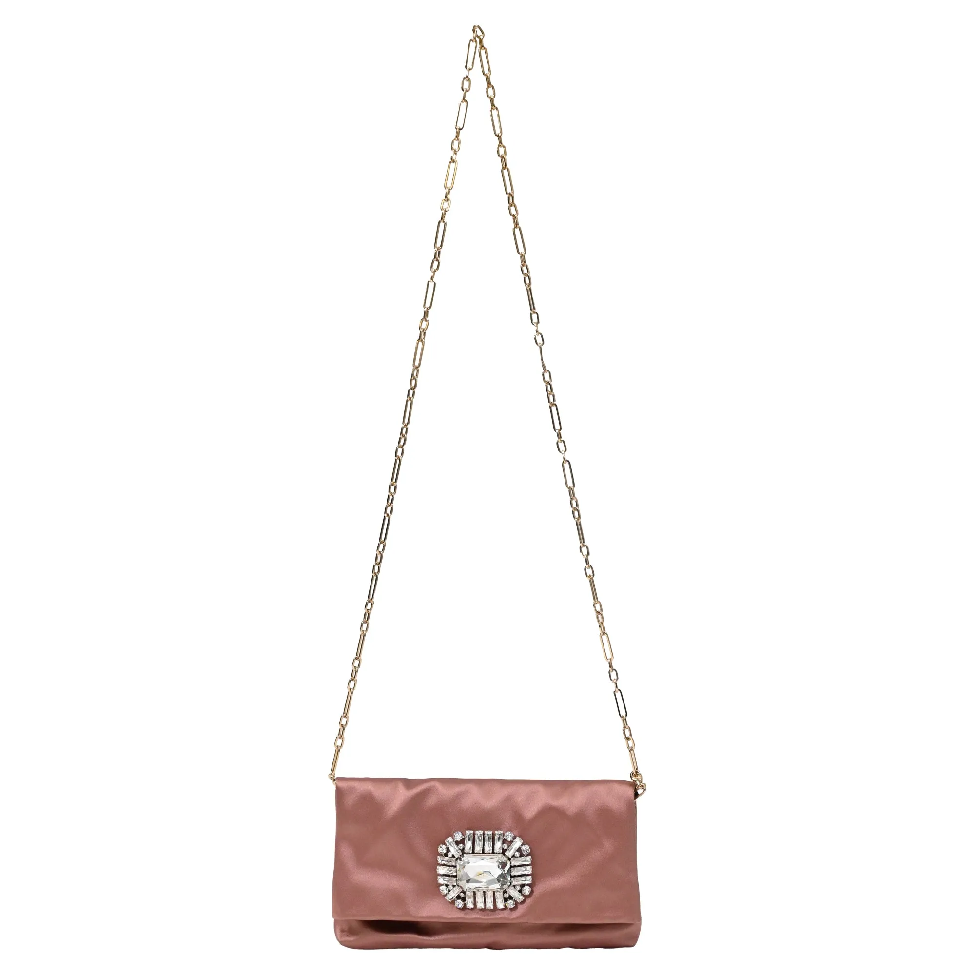 Jimmy Choo Titania Clutch Bag in Pink Satin