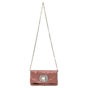 Jimmy Choo Titania Clutch Bag in Pink Satin