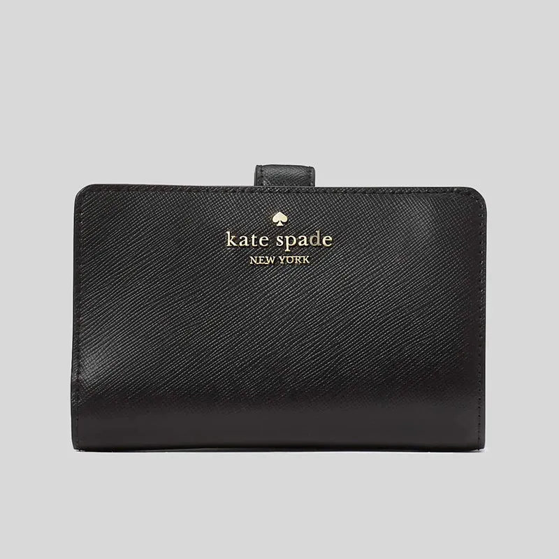 KATE SPADE Madison Medium Compact Bifold Wallet Black KC580