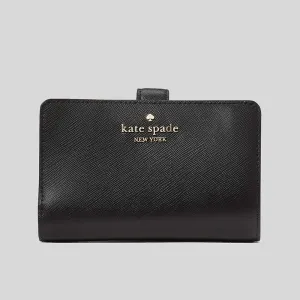 KATE SPADE Madison Medium Compact Bifold Wallet Black KC580