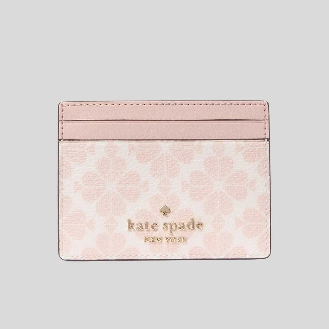 KATE SPADE Signature Spade Flower Small Slim Card Holder Rose Smoke KI371