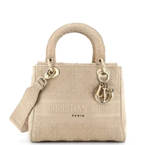 Lady D-Lite Bag Cannage Embroidered Canvas Medium