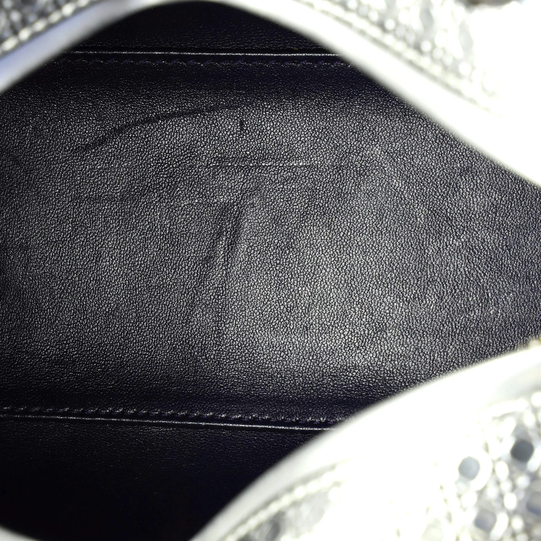 Lady Dior Bag Micro Cannage Ombre Metallic Calfskin Medium