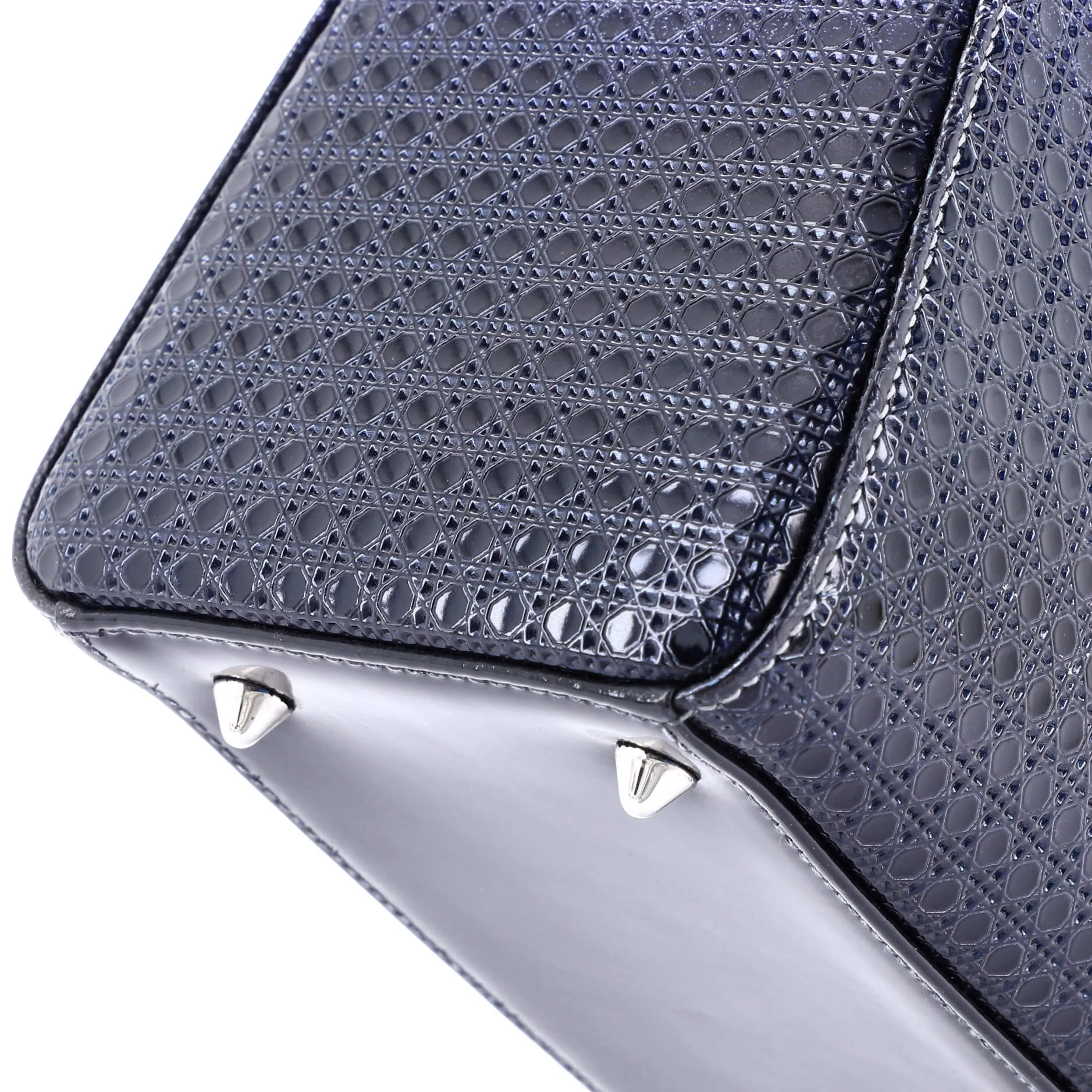 Lady Dior Bag Micro Cannage Ombre Metallic Calfskin Medium