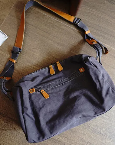 Large White Canvas Boston Shoulder Bag Women Travel Canvas Crossbody Bag for Women