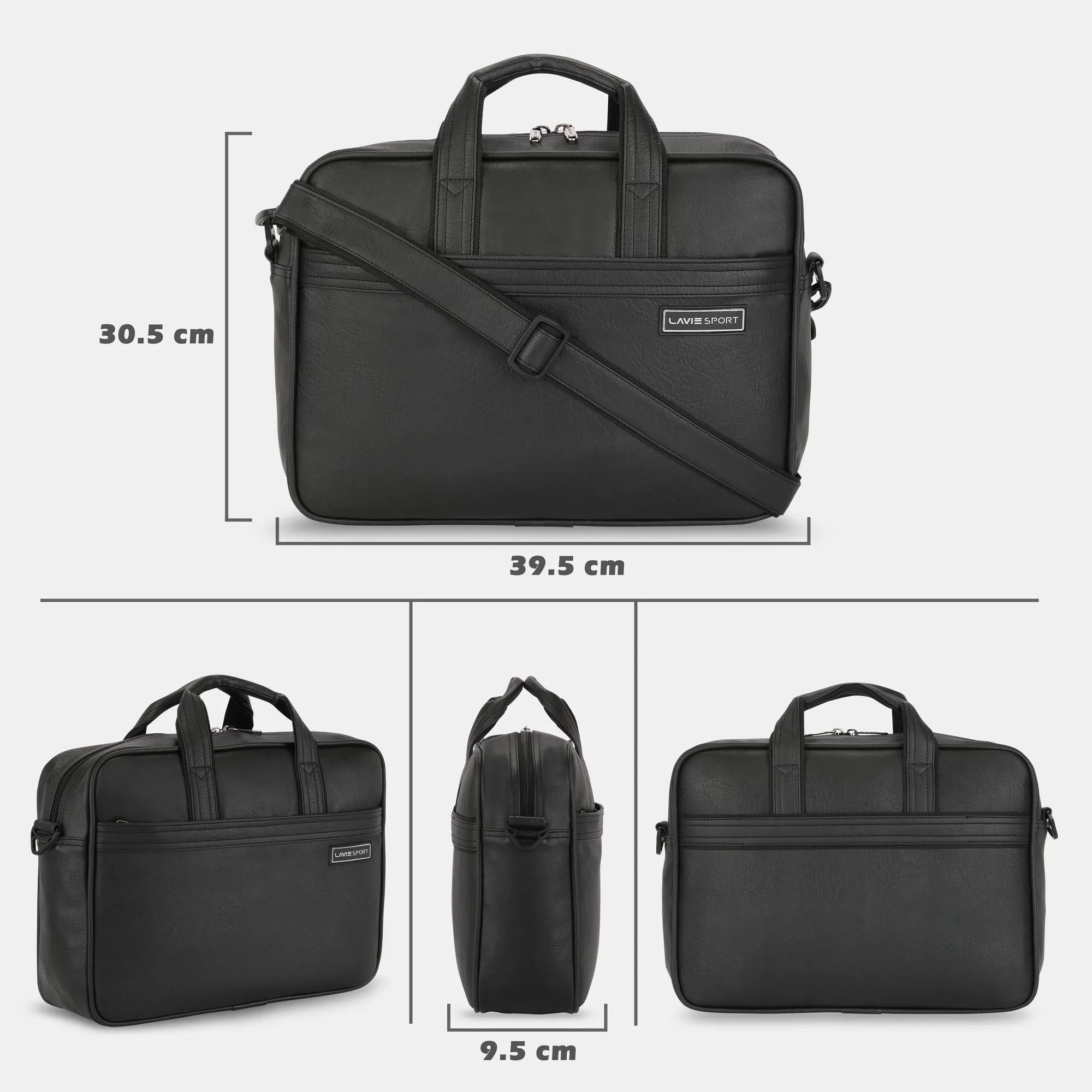 Lavie Sport 1 Compartment Director Unisex Laptop briefcase Bag Tan