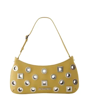 Le Bisou Rond Carre Bag - Jacquemus - Leather - Dark Beige