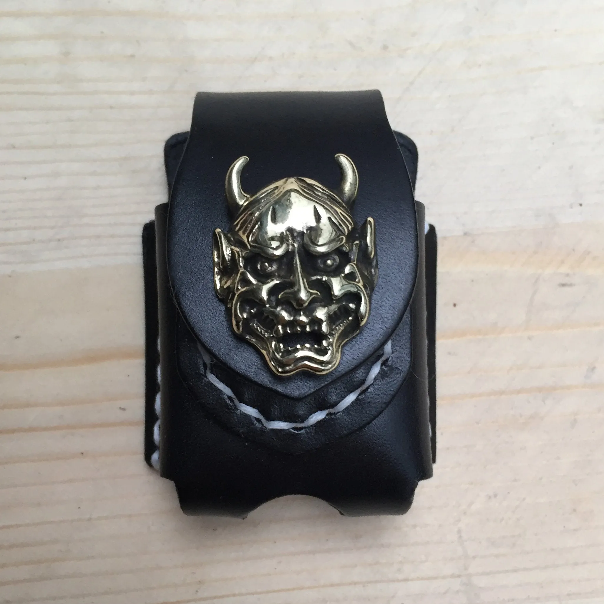 Leather Biker Zippo Lighter Pouches with Loop Biker Leather Zippo lighter cases with clip